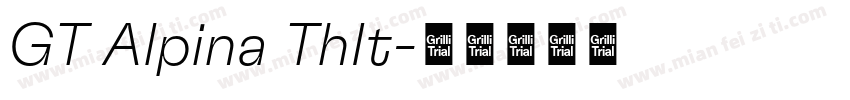 GT Alpina ThIt字体转换